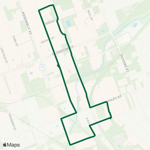 USC Transit Green map
