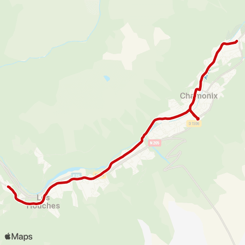 Chamonix Mobilité Les Houches Le Prarion / Chamonix Les Praz Flégère map