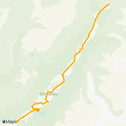 Chamonix Mobilité Chamonix Le Tour / Chamonix Glacier des Bossons map