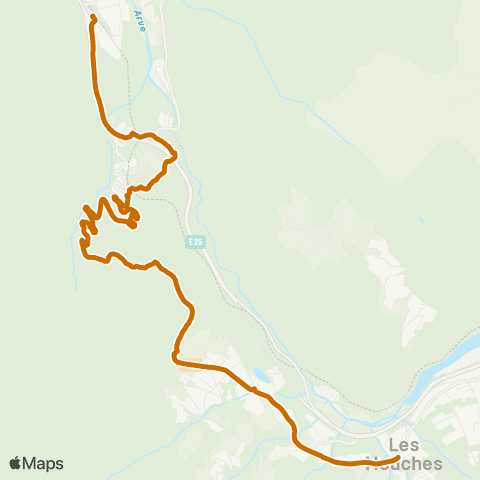 Chamonix Mobilité Les Houches La Villiaz / Servoz Gare map