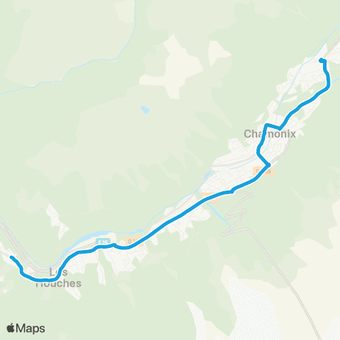 Chamonix Mobilité Les Houches Le Prarion / Chamonix Pl. Mont Blanc map