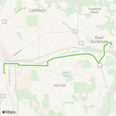 Centro Syracuse East Fayette St - Erie Blvd map