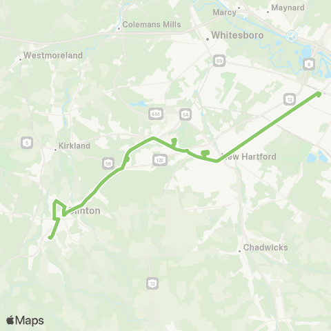 Centro Utica Clinton map