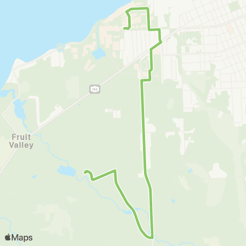 Centro Oswego SUNY Oswego Green Route map