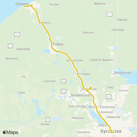 Centro Oswego Oswego - Syracuse map