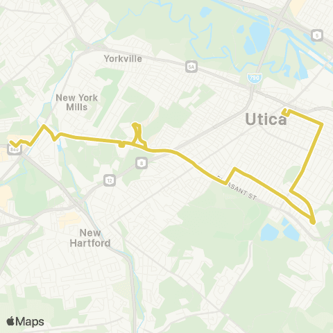 Centro Utica Mohawk map