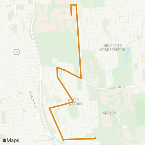 Centro Syracuse University Thurber St map