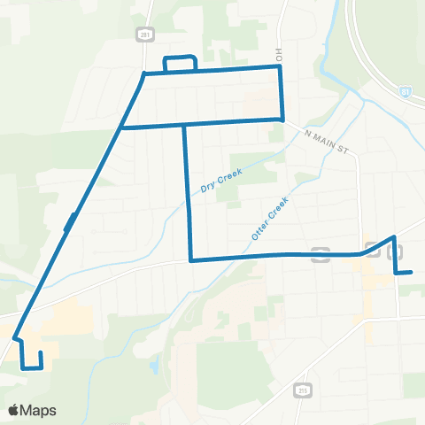 Centro Cortland Route 2 map