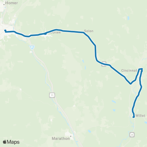 Centro Cortland Route 5 map