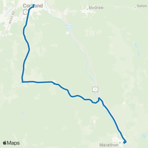 Centro Cortland Route 11 map