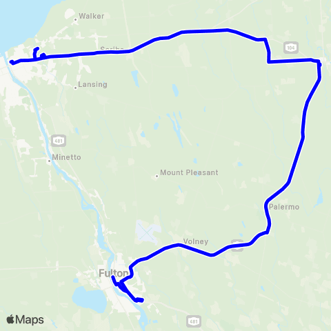 Centro Oswego Mexico - Fulton map