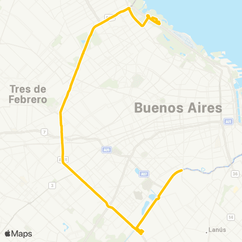 Ciudad de Buenos Aires D.O.T.A. S.A. de Transporte Automotor map