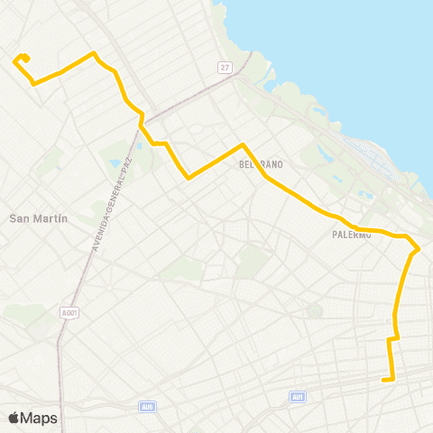 Ciudad de Buenos Aires Azul S.A. de Transporte Automotor map