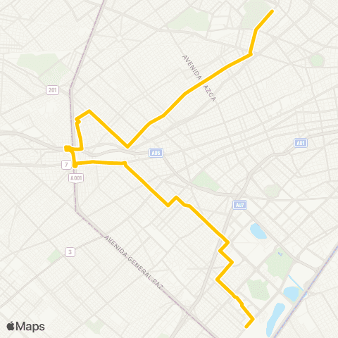 Ciudad de Buenos Aires Linea de Microomnibus 47 S.A.T.C.F.I. map