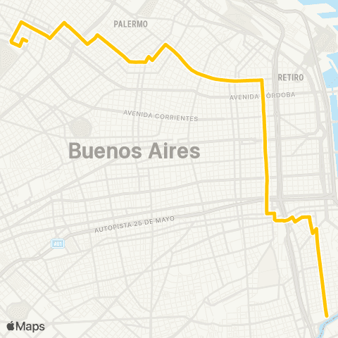 Ciudad de Buenos Aires Transportes Santa Fe S.A.C.I. map