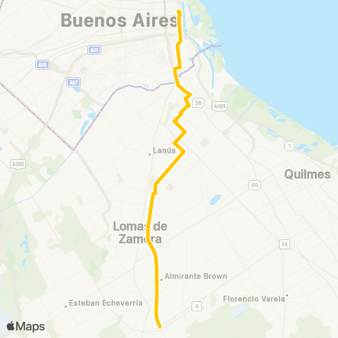 Ciudad de Buenos Aires San Vicente S.A. de Transportes map