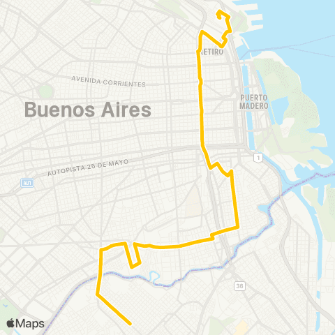 Ciudad de Buenos Aires Transportes 270 S.A. map