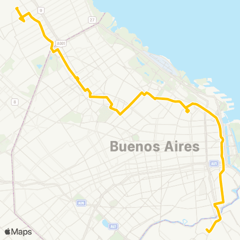 Ciudad de Buenos Aires Transportes 1º Septiembre S.A. map