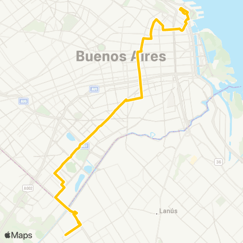 Ciudad de Buenos Aires D.O.T.A. S.A. de Transporte Automotor map