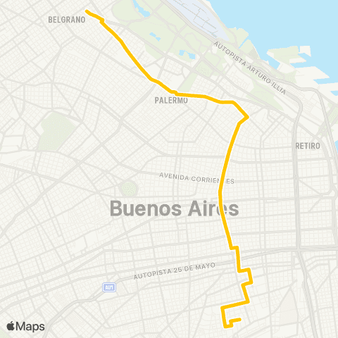 Ciudad de Buenos Aires Microomnibus Barrancas de Belgrano S.A. map