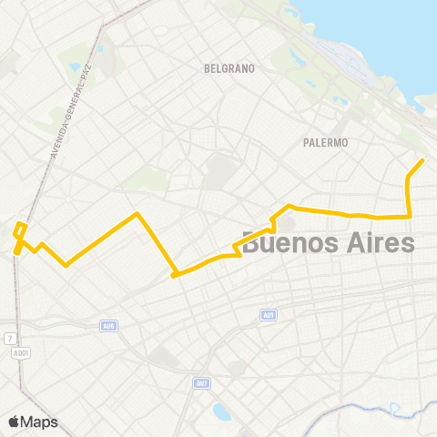 Ciudad de Buenos Aires Transportes Automotores Callao S.A. map