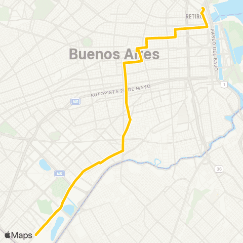 Ciudad de Buenos Aires Transportes Automotores Riachuelo S.A. map