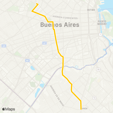 Ciudad de Buenos Aires Empresa de Transporte del Sur Srl map