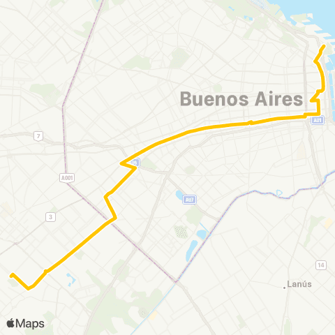 Ciudad de Buenos Aires Cardenas S.A. Empresa de Transportes map