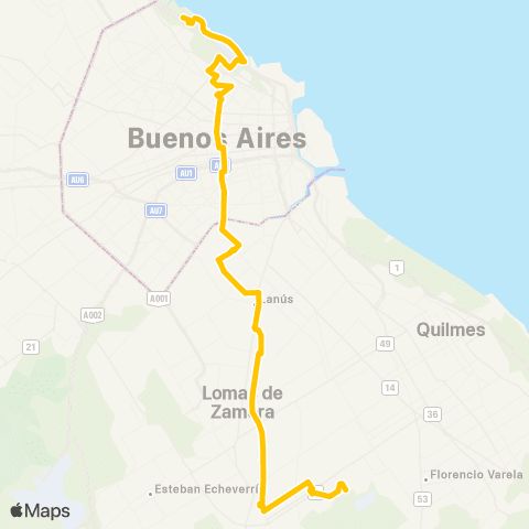 Ciudad de Buenos Aires Micro Omnibus Sur S.A.C. map