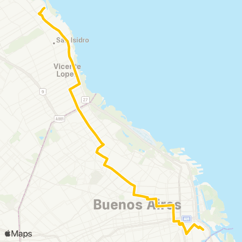 Ciudad de Buenos Aires Expreso San Isidro S.A.T.C.I.F.I. map