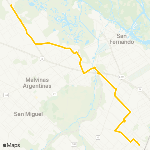 Provincia de Buenos Aires Micro Omnibus Tigre S.A. map