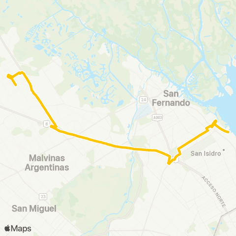 Provincia de Buenos Aires Micro Omnibus General San Martin Sac map