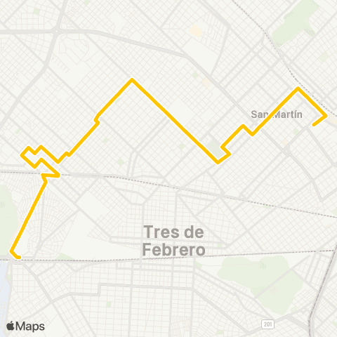 Provincia de Buenos Aires Transporte Jose Hernandez S.A.C.I. map