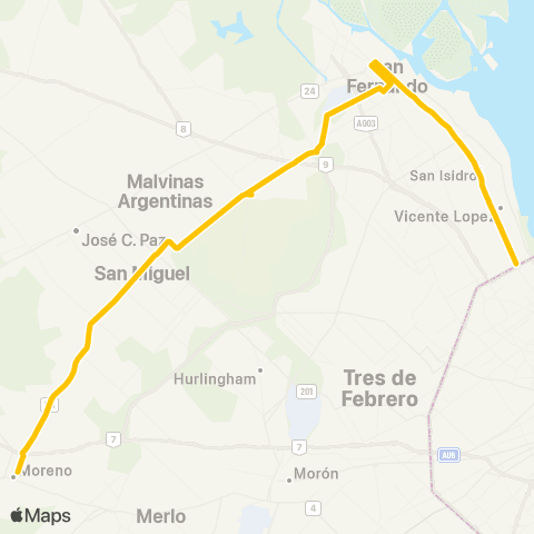 Provincia de Buenos Aires Azul S.A. de Transporte Automotor map