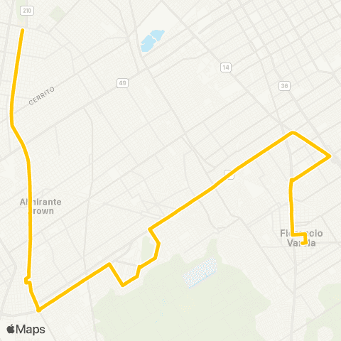 Provincia de Buenos Aires San Vicente S.A. de Transportes map