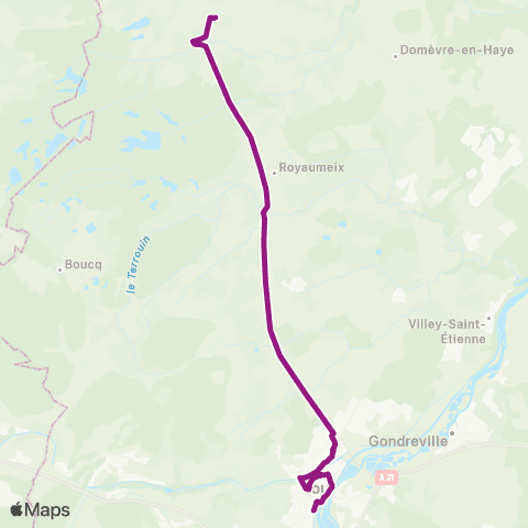 Colibri Grosrouvres - Toul Valcourt map