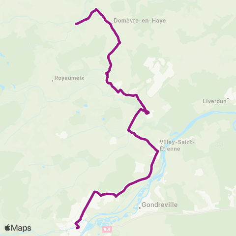 Colibri Villey St Etienne - Toul Avancée Pte de Metz - College Croix de Metz - Villey St Etienne map