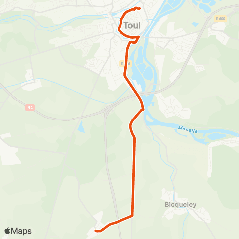 Colibri Gye - Toul Avancée Porte de Metz map