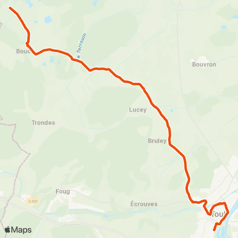 Colibri Boucq - Toul Valcourt - Boucq map