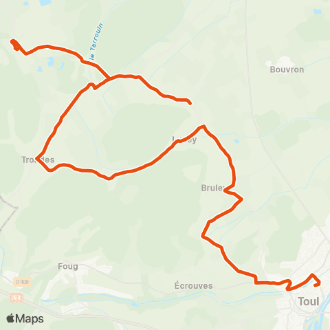 Colibri Lucey - Toul Valcourt - Bruley map