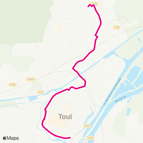 Colibri Toul Gare routiere - Avancée Pte de Metz - Valcourt - Croix de Metz map