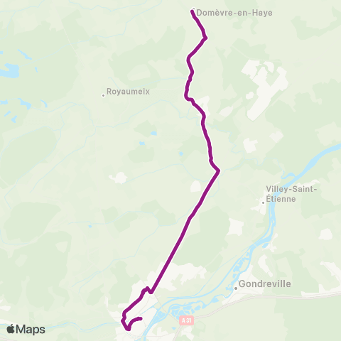 Colibri Domevre en Haye - Toul Avancée Pte de Metz map