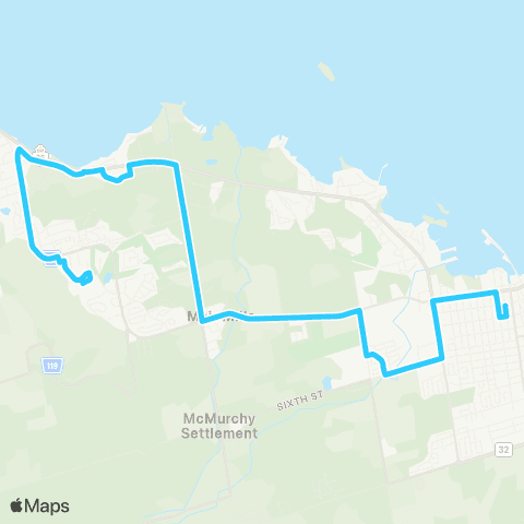 Colltrans Blue Mountain Transit Link map
