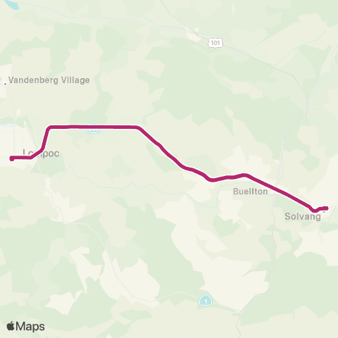 COLT Wine Country Express map