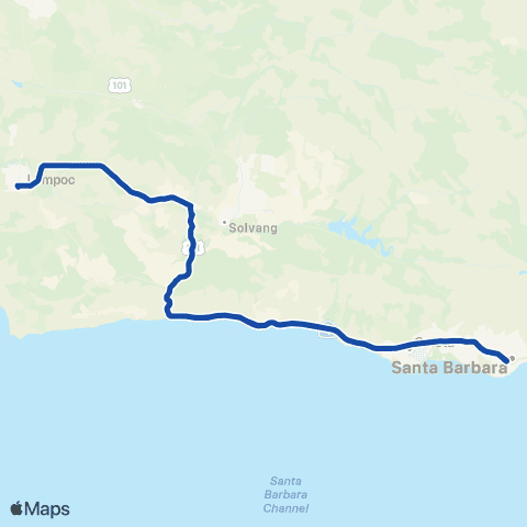 COLT Santa Barbara Service map