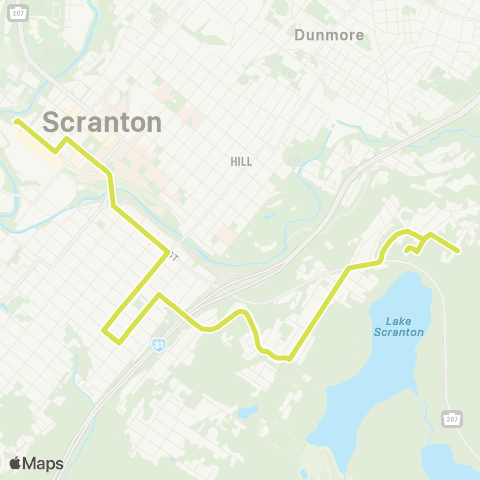 COLTS Lake Scranton map