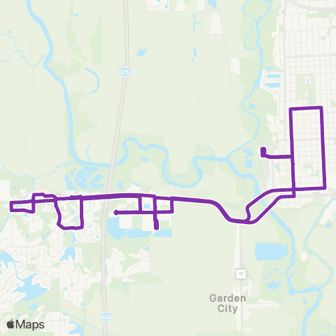 ColumBUS Transit Purple Loop map
