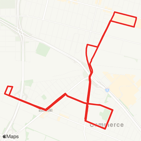 City of Commerce Commerce Center-Transit Center-Bandini map