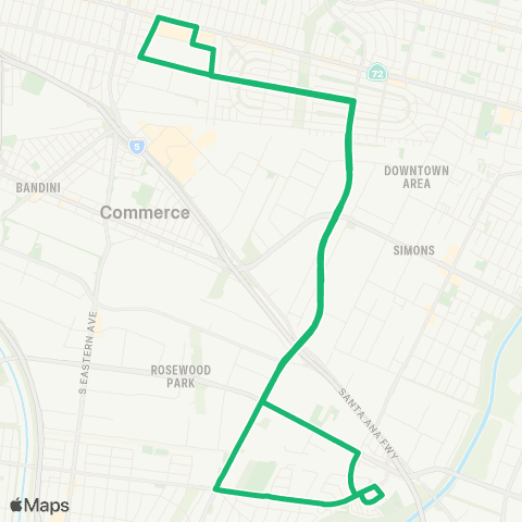 City of Commerce  map