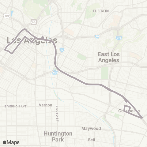 City of Commerce TC-Citadel Outlets-Dowtown L.A. map